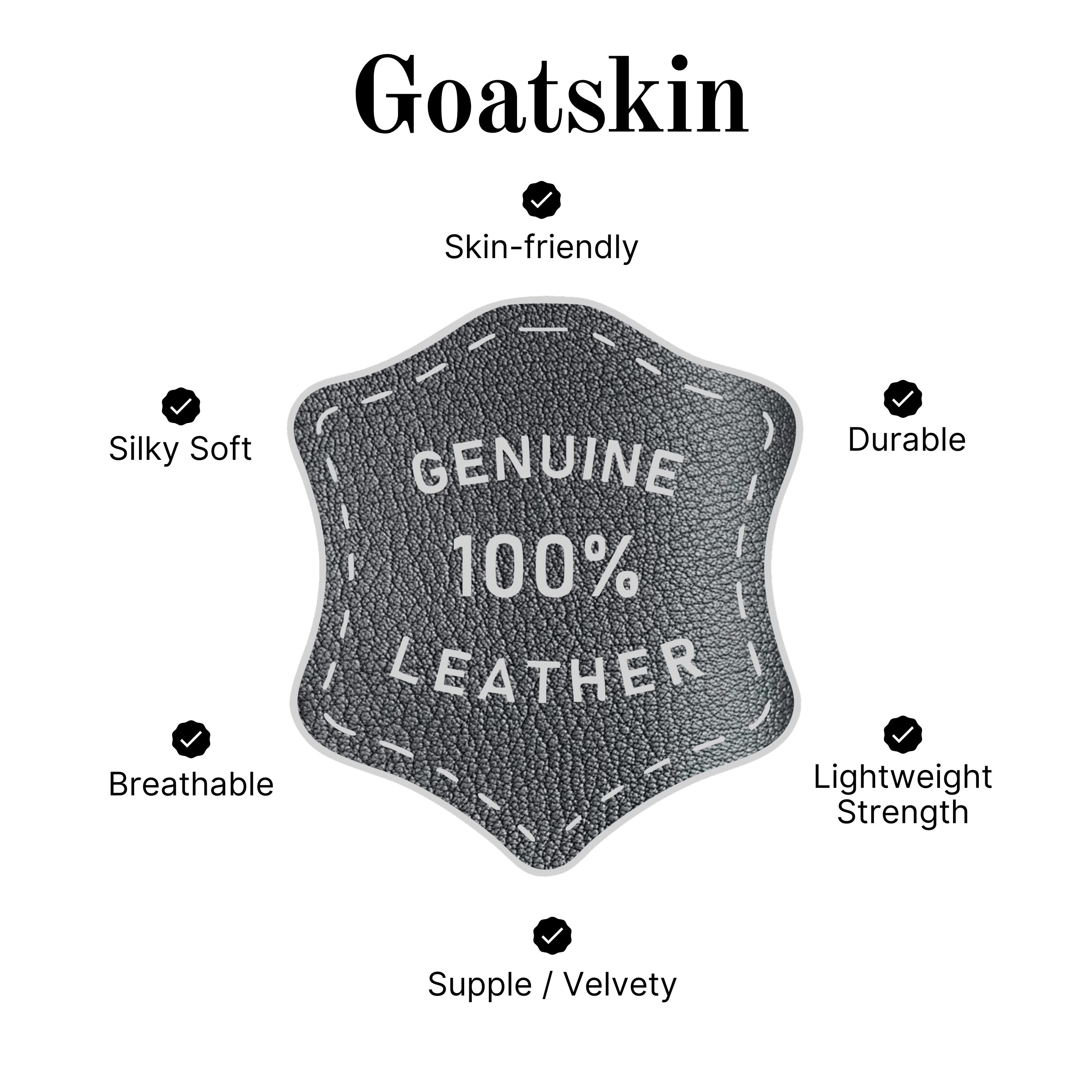 Obsidian Spike French Sully Lambskin Hand-stitched Collar